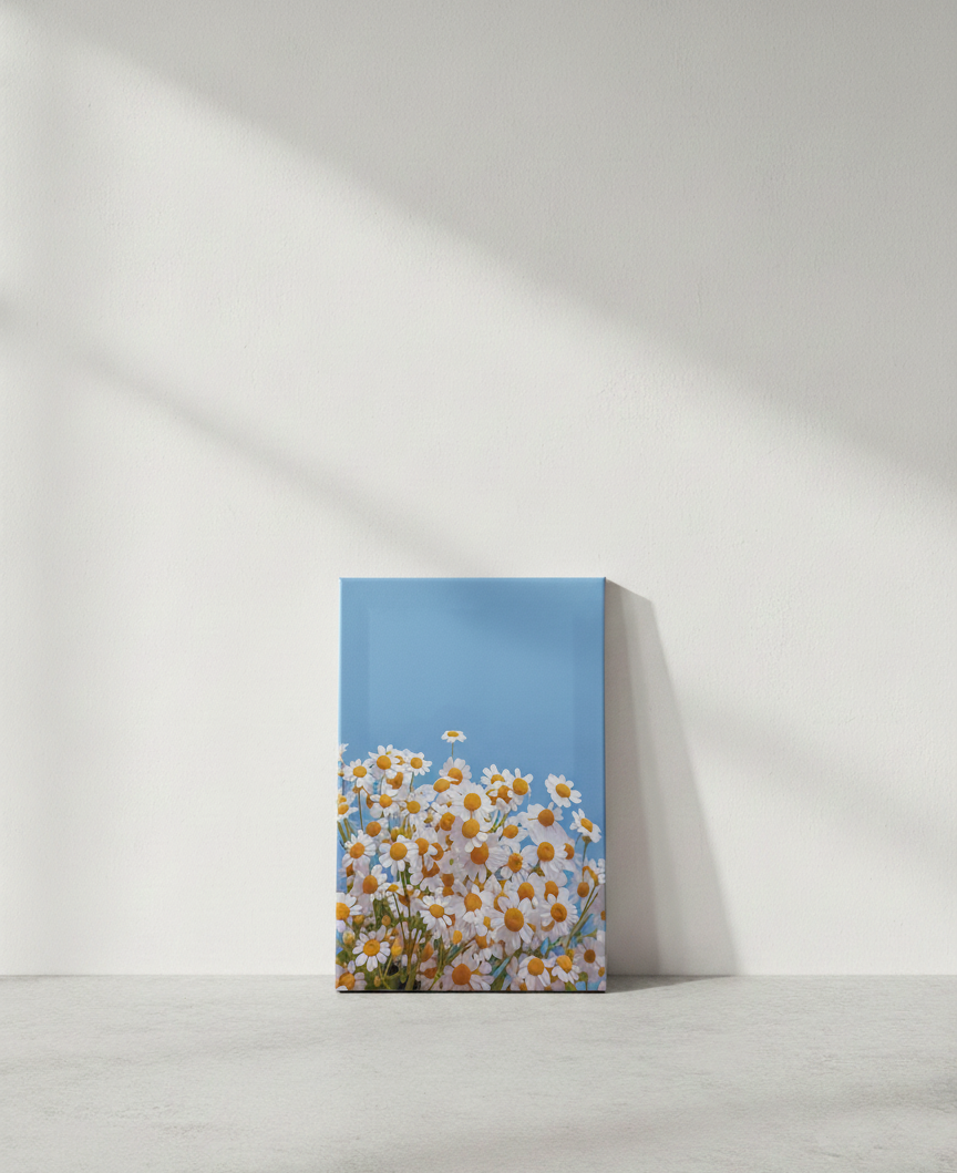Sunny Daisy Field - Canvas Art Print